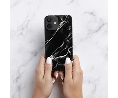 Crong Marble dėklas - dėklas skirtas Apple iPhone 12 Mini Juodas