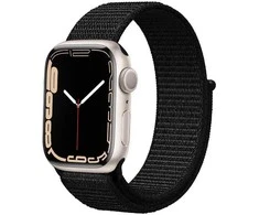 „Crong Nylon Reflex“ – sportinis dirželis „Apple Watch“ 44/45/46/49 mm (juodas)