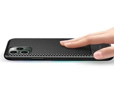 Crong Prestige Carbon Cover - Protective dėklas skirtas Apple iPhone 11 Pro Juodas