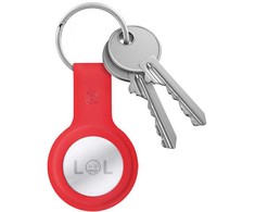 Crong Silikoninis dėklas with Key Ring - Protective case for Apple AirTag key ring Raudona