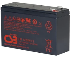 Csb Battery Csb Baterija Akumuliatorius 12V 6.4Ah@C20 24W@15min -F1, +F2 AGM VRLA Pb CSB