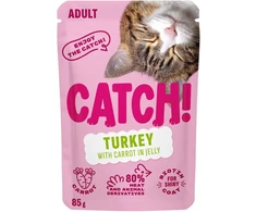 CTH CATCH kalakutiena and carrot in jelly – šlapias kačių maistas – 85g