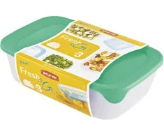CURVER MAISTO DĖŽUTĖ FRESH&GO 0,25L KVADRATINĖ ŽALIA