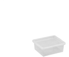 Daiktadėžė OKKO BASIC BOX, 1,7 l, skaidri, 17×20,5×7,5 cm