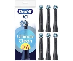 BRAUN iO RB CBF-6 Ultimate Clean Juodas 6ct antgaliai dantų šepetėliui