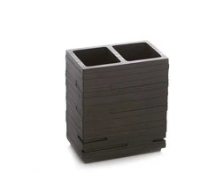 Dantų šepetėlių stiklinė DOMOLETTI BPO-0350B, juoda