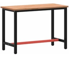 Darbastalis, 115x55x81,5cm, bukmedžio masyvas ir metalas