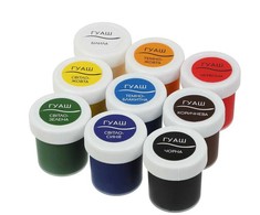 Dažai guašas Zibi Classic Kids, 180 ml, 9 vnt.