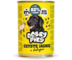 DBP DOBRY šunims Mono Gryna ėriena + kolagenas – šlapias pašaras šuniui – 400g