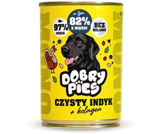 DBP DOBRY šunims Mono Gryna kalakutiena + kolagenas – šlapias pašaras šuniui – 400g