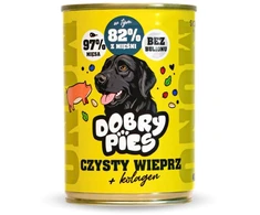 DBP DOBRY šunims Mono Gryna kiauliena + kolagenas – šlapias pašaras šuniui – 400g