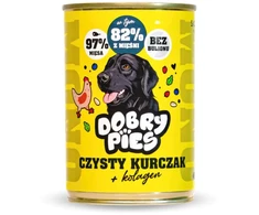 DBP DOBRY šunims Mono Gryna vištiena + kolagenas – šlapias pašaras šuniui – 400g