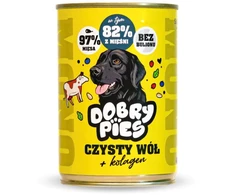 DBP DOBRY šunims Mono Grynas jautis + kolagenas – šlapias pašaras šuniui – 400g