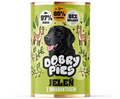 Dobry Pies Šunų Maistas - DOBRY šunims Elniena su Amarantų 10.4% Baltymų 400g