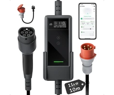 dé 11kW Portable Charger with 10m Cable (APP VERSION)