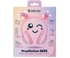 Defender ausinės Bluetooth FreemotionB585 Led rožinės spalvos (63585)