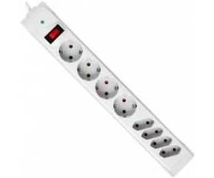 Defender Surge protector for 8 sockets (4x C13 + 4x Euro), cable 3.0m. with grounded connection and safety switch, Schuko – C13 + Euro, DFS303