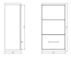 Deftrans CABINET HUNG BARI A35 Baltas/WOOD