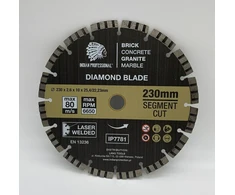 DEIMANTINIS DISKAS 230mm 25,4/22,23 SEGMENT TURBO CUT INDIAN PROFESSIONAL
