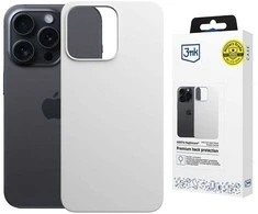 Dėklas 3MK Hardy MagSilicone skirtas Apple iPhone 16 Pro baltos spalvos