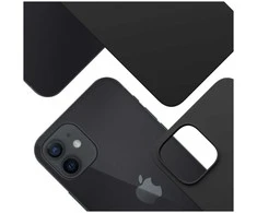 Dėklas 3MK Hardy MagSilicone skirtas Apple iPhone 12 juodos spalvos