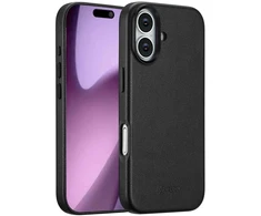 Dėklas Accezz MagSafe odinis galinis dangtelis, skirtas iPhone 17 – Onyx Juodas