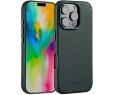 Dėklas Accezz MagSafe odinis galinis dangtelis, skirtas iPhone 16 Pro – Cedar Žalias