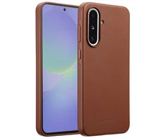 Dėklas Accezz MagSafe odinis galinis dangtelis, skirtas Samsung Galaxy A36 / A56 – Sienna Brown