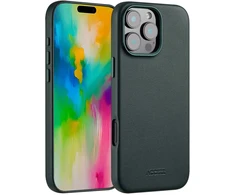Dėklas Accezz MagSafe odinis galinis dangtelis, skirtas iPhone 16 Pro Max – kedro žalia