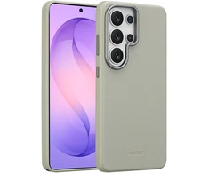 Dėklas Accezz MagSafe odinis galinis dangtelis, skirtas Samsung Galaxy S26 Ultra – šviesiai pilkas