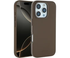 Dėklas Accezz MagSafe odinis galinis dangtelis, skirtas iPhone 16 Pro – kavos ruda