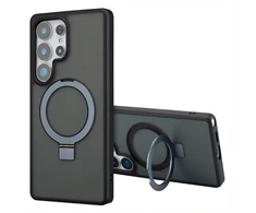 Dėklas Accezz nugarėlė su žiedu-stovu ir MagSafe funkcija, skirta Samsung Galaxy S25 Ultra – Juoda