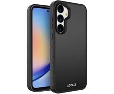 Dėklas Accezz Rugged Frosted nugarėlė Samsung Galaxy A35 telefonui – Juoda