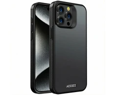 Dėklas Accezz Rugged Frosted nugarėlė skirta iPhone 15 Pro Max – Juoda