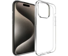 Dėklas Accezz skaidrus TPU galinis dangtelis, skirtas iPhone 15 Pro – skaidrus