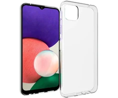 Dėklas Accezz skaidrus TPU galinis dangtelis, skirtas Samsung Galaxy A22 (5G) – skaidrus