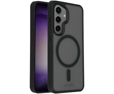 Dėklas Accezz tvirtas matinis galinis dangtelis su MagSafe, skirtas Samsung Galaxy S24 – juodas