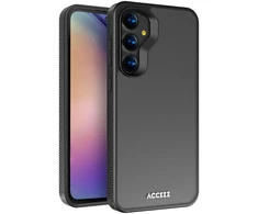 Dėklas Accezz tvirtas matinis galinis dangtelis, skirtas Samsung Galaxy A55 – juodas
