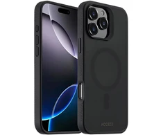 Dėklas Accezz tvirtas matinis galinis dangtelis su MagSafe, skirtas iPhone 16 Pro Max – juodas