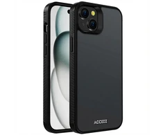 Dėklas Accezz tvirtas matinis galinis dangtelis, skirtas iPhone 15 Plus – juodas
