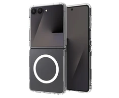 Dėklas Accezz Xtreme Impact nugarėlė su MagSafe, skirta Samsung Galaxy Z Flip 7 – skaidri
