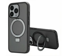 Dėklas Accezz žiedinis stovas su nugarėlės dėklu ir MagSafe, skirtas iPhone 13 Pro – Juodas