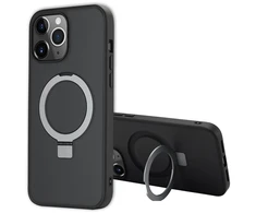 Dėklas Accezz žiedinis stovas su nugarėlės dėklu ir MagSafe, skirtas iPhone 13 Pro Max – Juodas