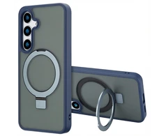 Dėklas Accezz žiedinis stovas su nugarėlės dėklu ir MagSafe, skirtas Samsung Galaxy S24 Plus – Mėlynas