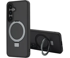 Dėklas Accezz žiedinis stovas su nugarėlės dėklu ir MagSafe, skirtas Samsung Galaxy S24 – Juodas