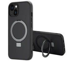 Dėklas Accezz žiedinis stovas su nugarėlės dėklu ir MagSafe, skirtas iPhone 14 – Juodas