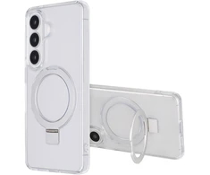 Dėklas Accezz žiedinis stovas su nugarėlės dėklu ir MagSafe funkcija, skirtas Samsung Galaxy S26 – skaidrus