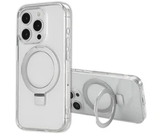 Dėklas Accezz žiedinis stovas su nugarėlės dėklu ir MagSafe, skirtas iPhone 15 Pro – skaidrus