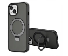 Dėklas Accezz žiedinis stovas su nugarėlės dėklu ir MagSafe, skirtas iPhone 15 – Juodas