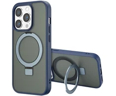 Dėklas Accezz žiedinis stovas su nugarėlės dėklu ir MagSafe, skirtas iPhone 14 Pro – Mėlynas